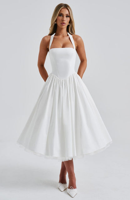 Cressida Midi Dress - Écru