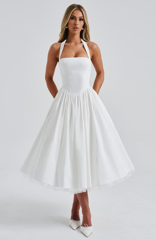 Cressida Midi Dress - Écru
