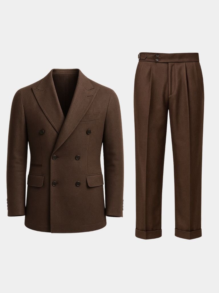 Dark Brown Gabardine Suit