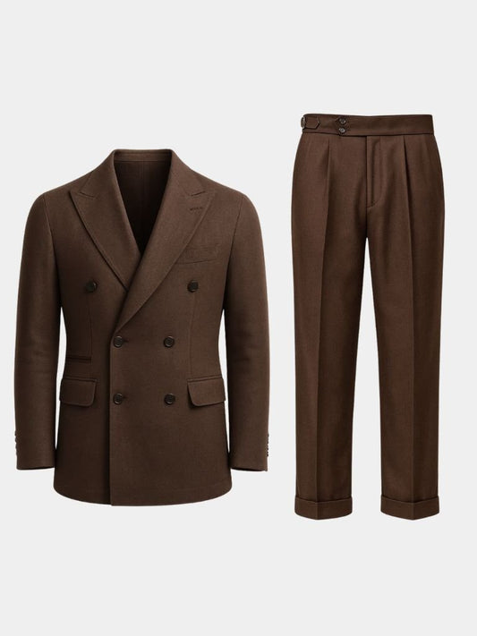 Dark Brown Gabardine Suit
