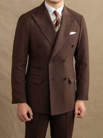Dark Brown Gabardine Suit