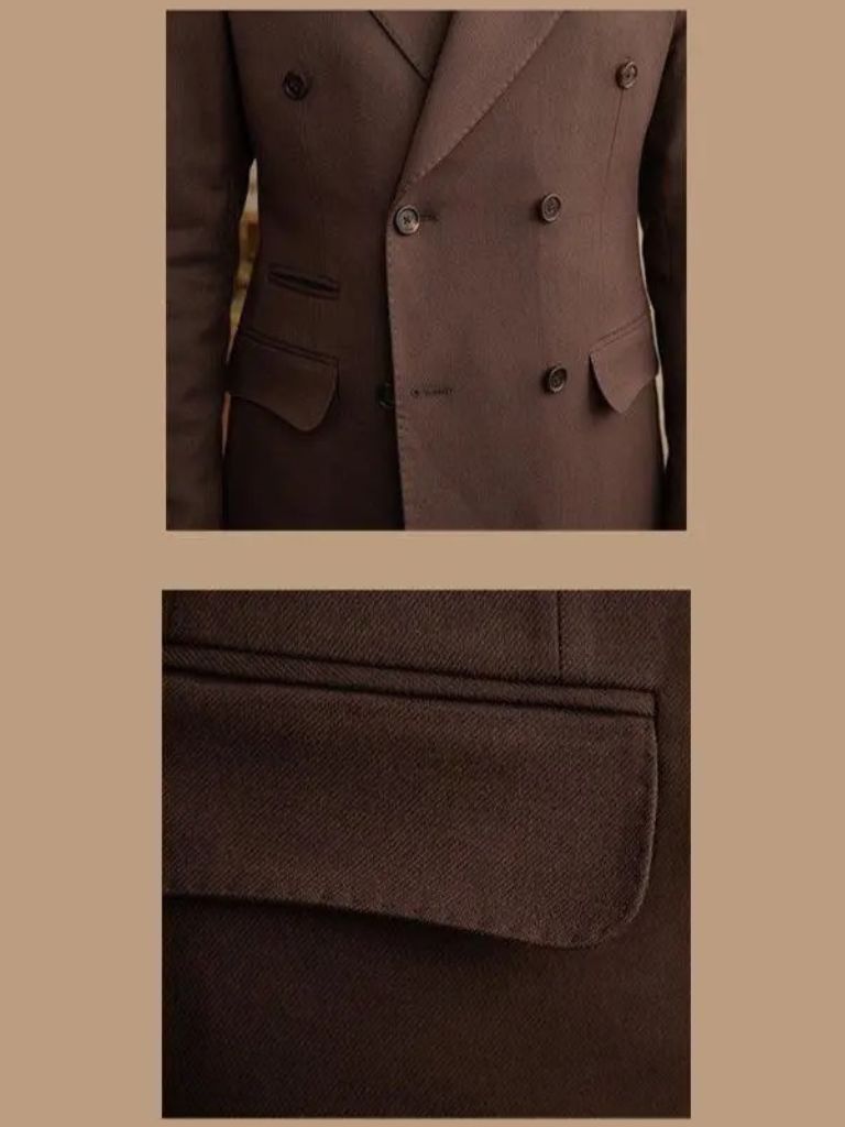 Dark Brown Gabardine Suit