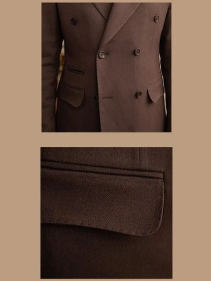 Dark Brown Gabardine Suit