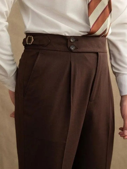 Dark Brown Gabardine Suit