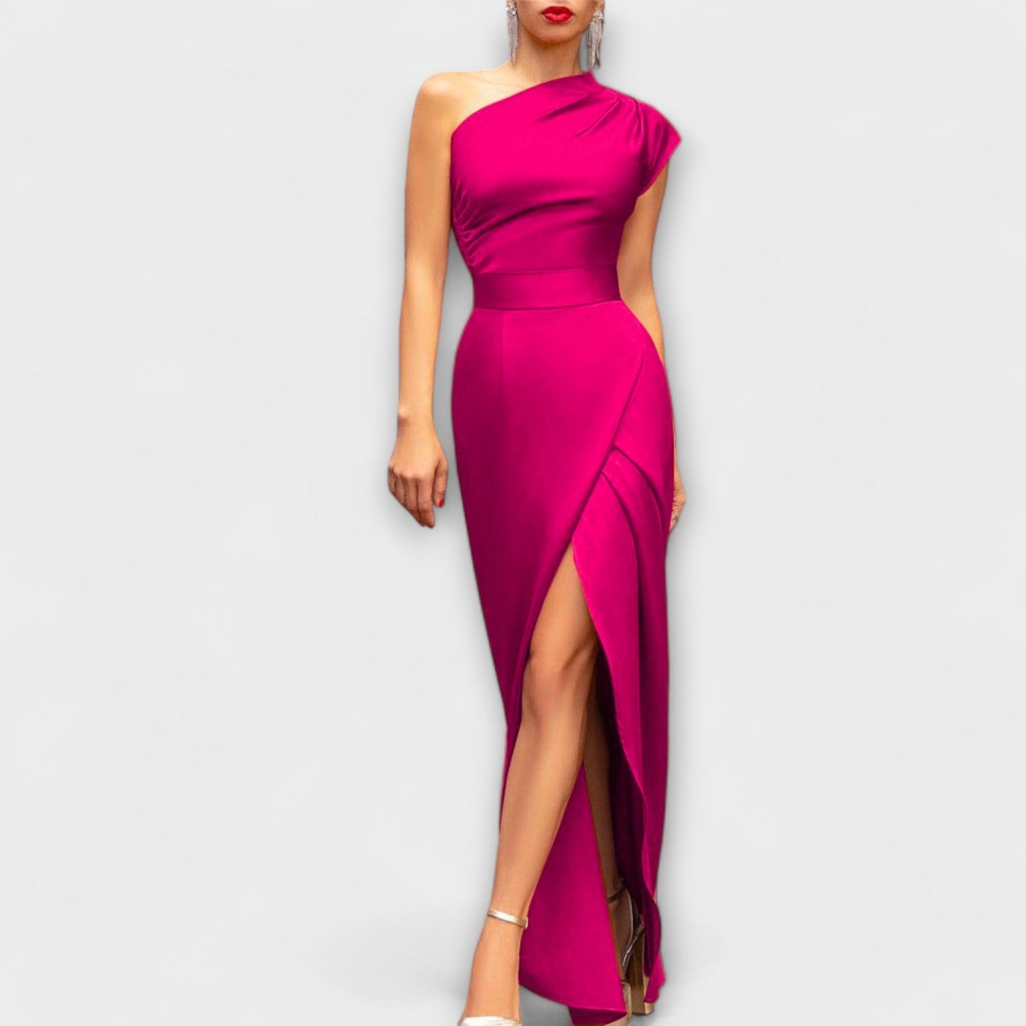 Axa - Elegant Asymmetrical Evening Dress
