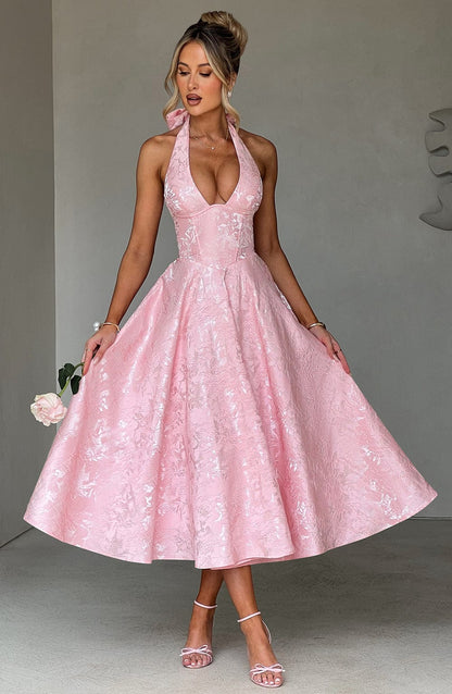Effie Midi Dress - Pink