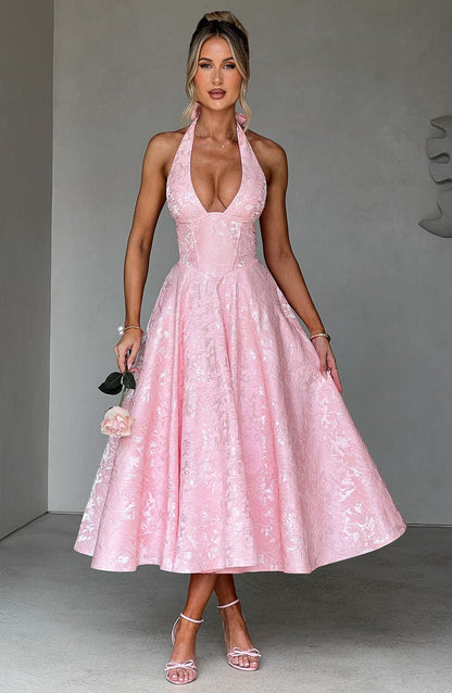 Effie Midi Dress - Pink