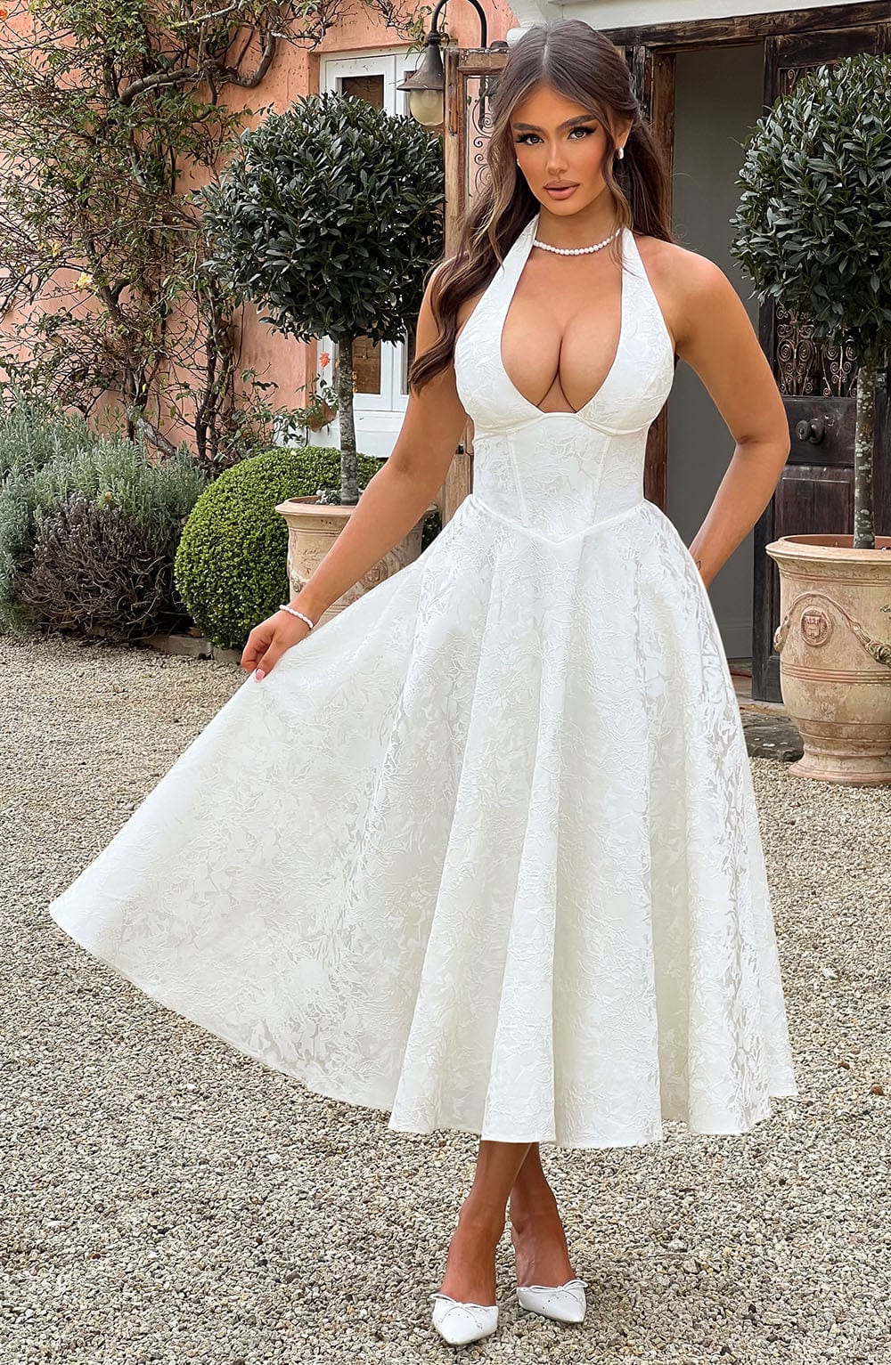 Effie Midi Dress - Ecru