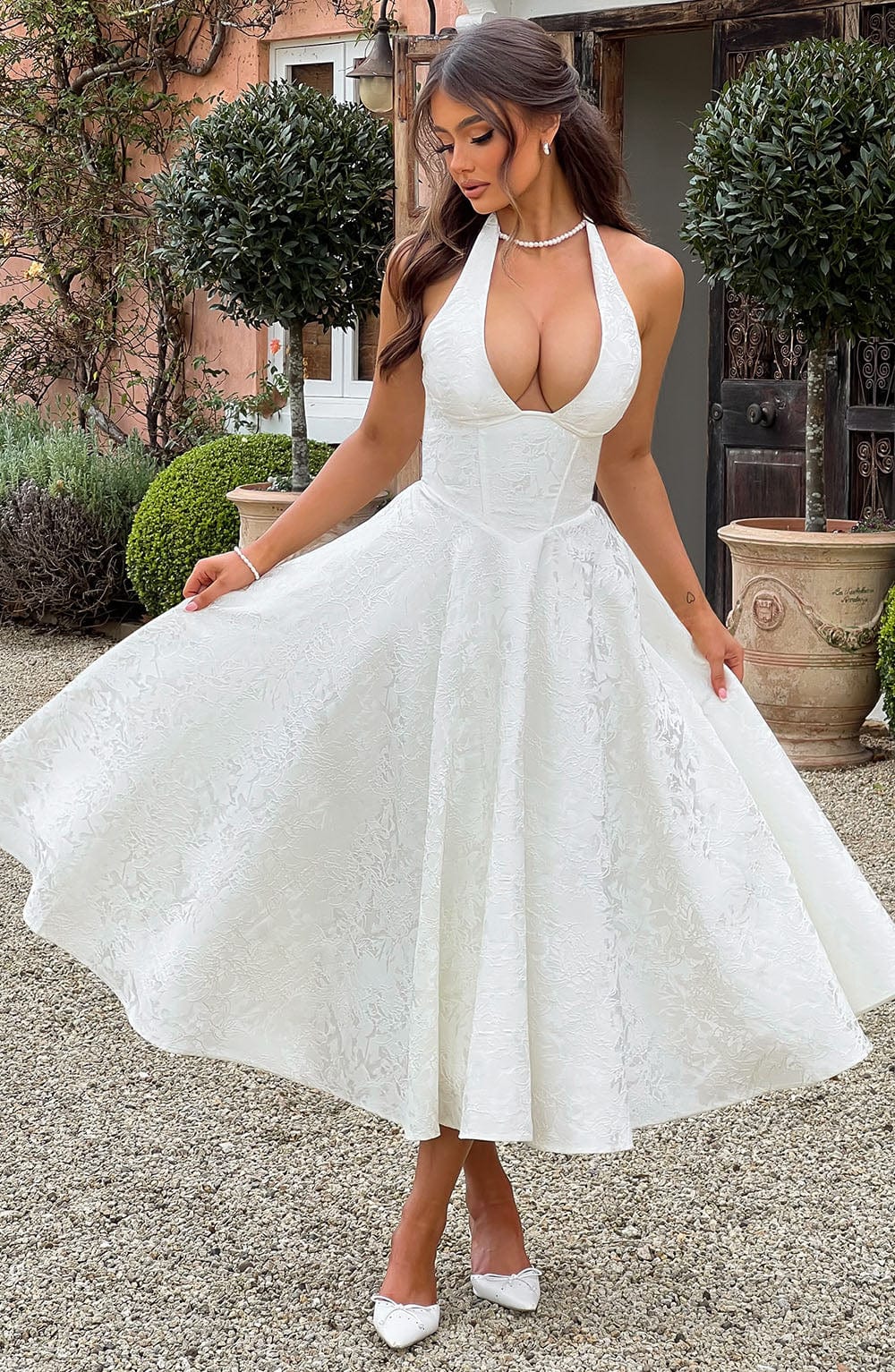 Effie Midi Dress - Ecru