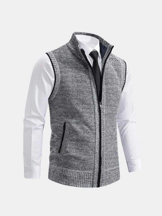 Elegant gilet with full zip