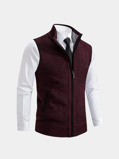 Elegant gilet with full zip