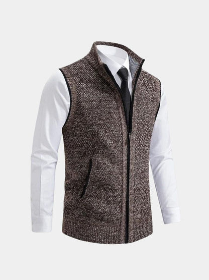 Elegant gilet with full zip