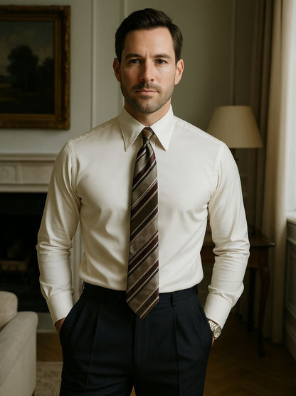 Elegant Shirt with Blade Collar