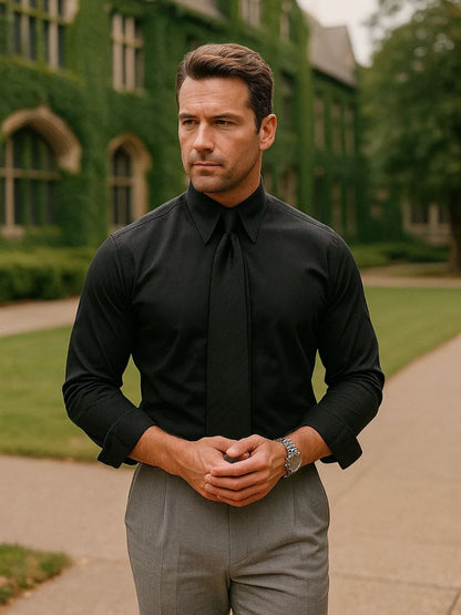 Elegant Shirt with Blade Collar