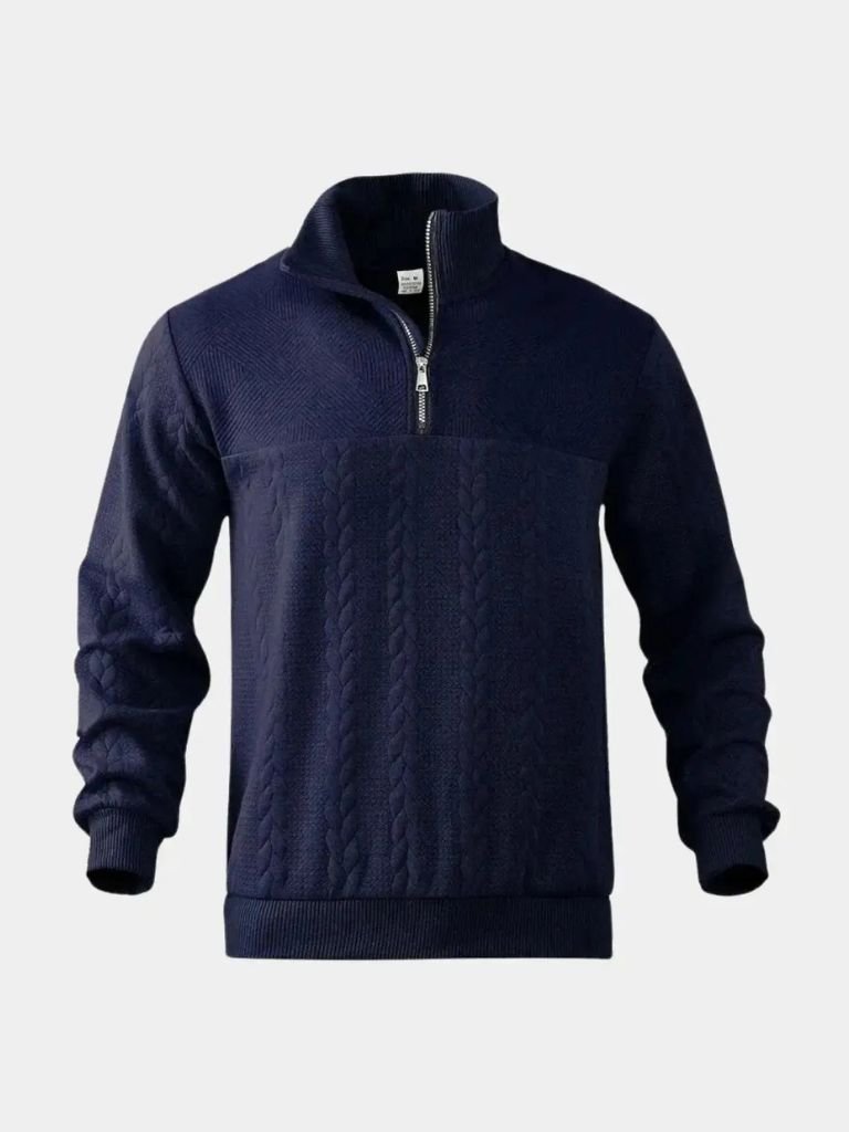 Essential Henley Pullover with Quarter Zip