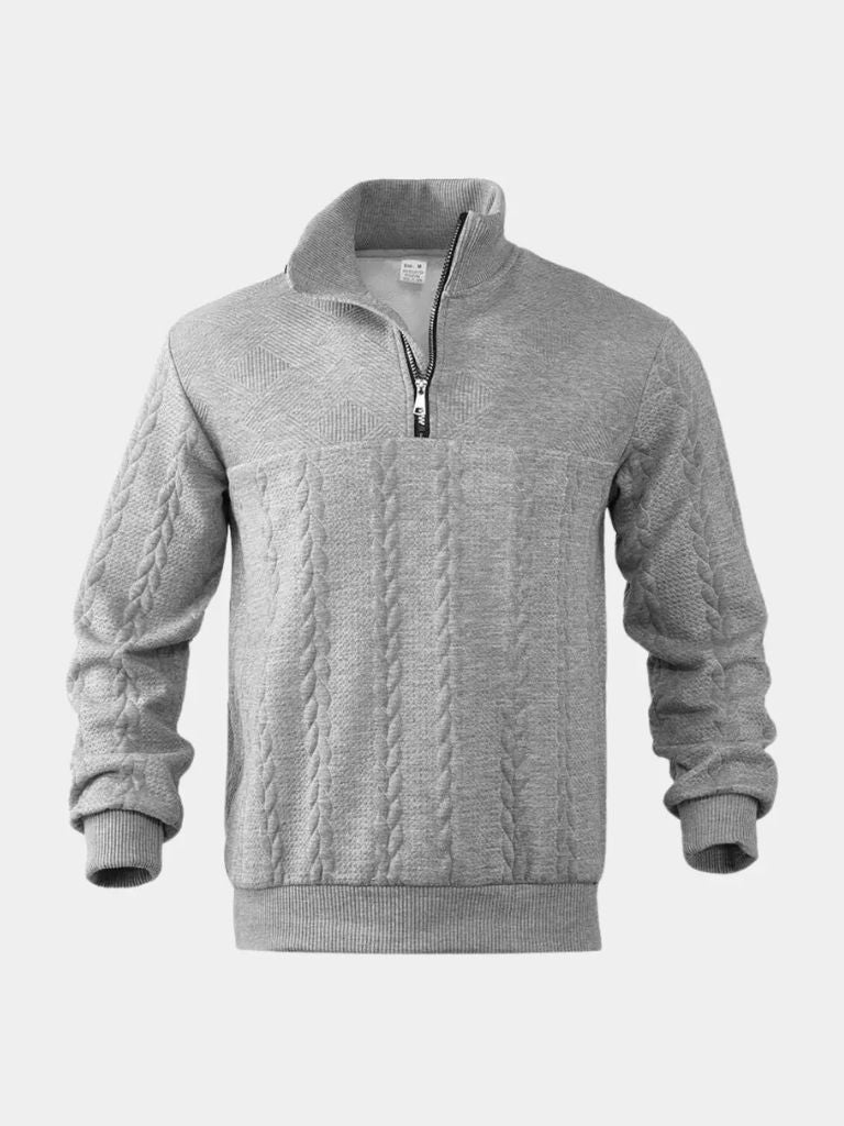 Essential Henley Pullover with Quarter Zip