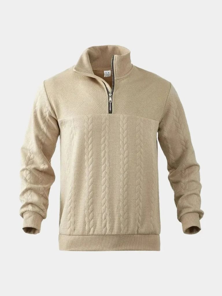Essential Henley Pullover with Quarter Zip