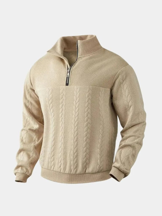 Essential Henley Pullover with Quarter Zip