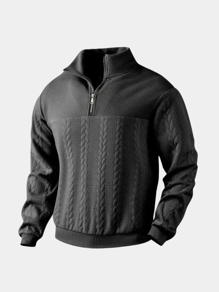 Essential Henley Pullover with Quarter Zip