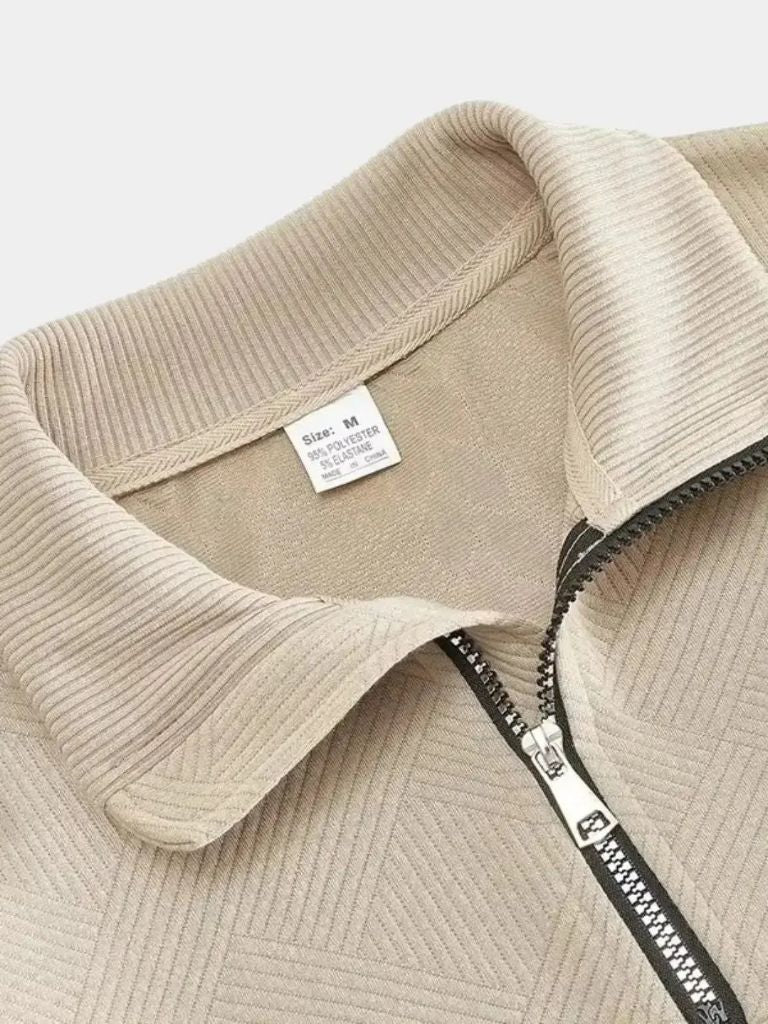 Essential Henley Pullover with Quarter Zip