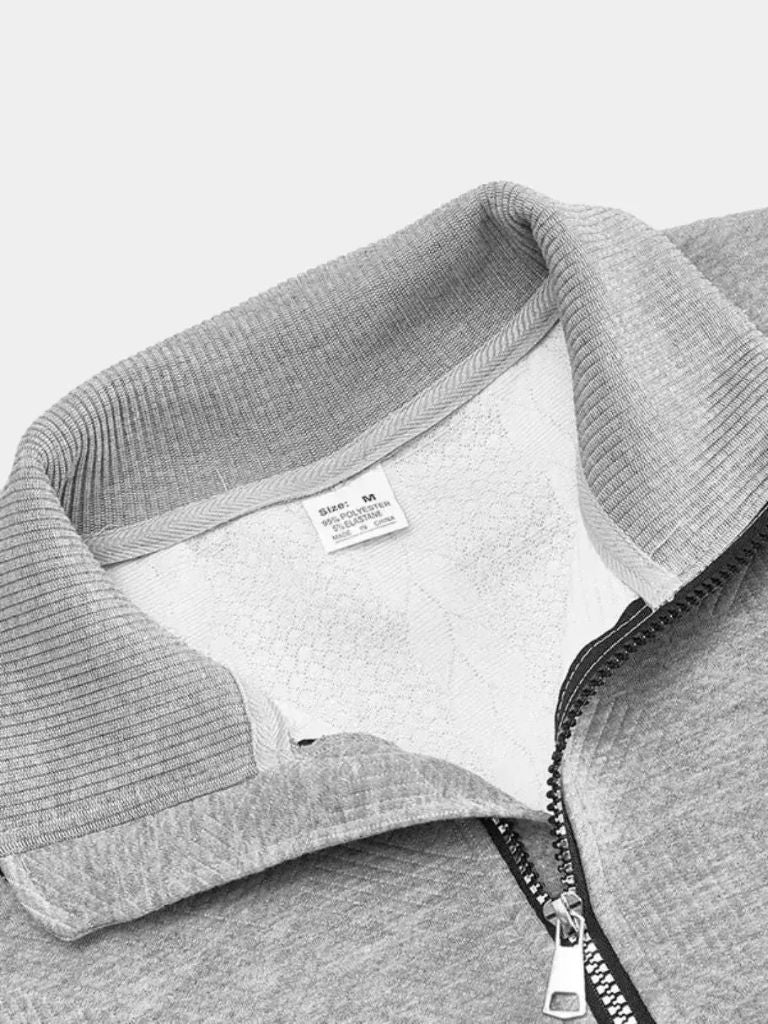 Essential Henley Pullover with Quarter Zip
