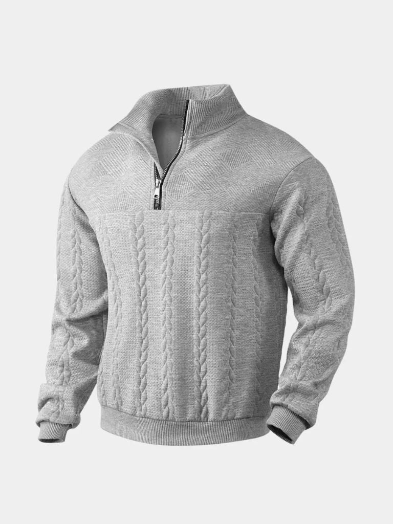 Essential Henley Pullover with Quarter Zip