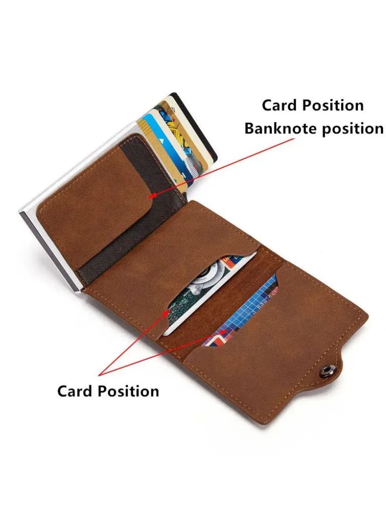 Modern Wallet with AirTag Holder and RFID Protection