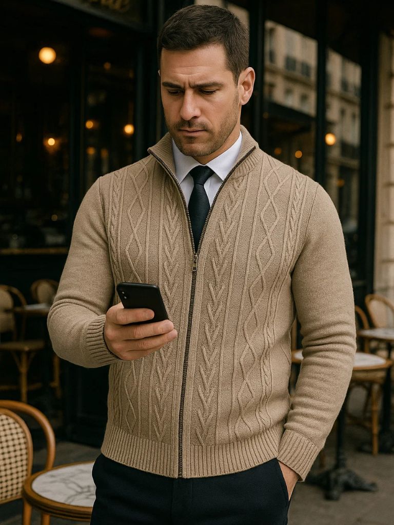 Cashmere Wool Dress in Old Money Style