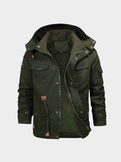 Hooded Fleece Bomber Jacket
