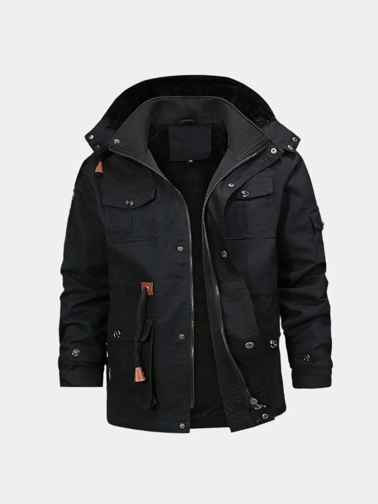 Hooded Fleece Bomber Jacket