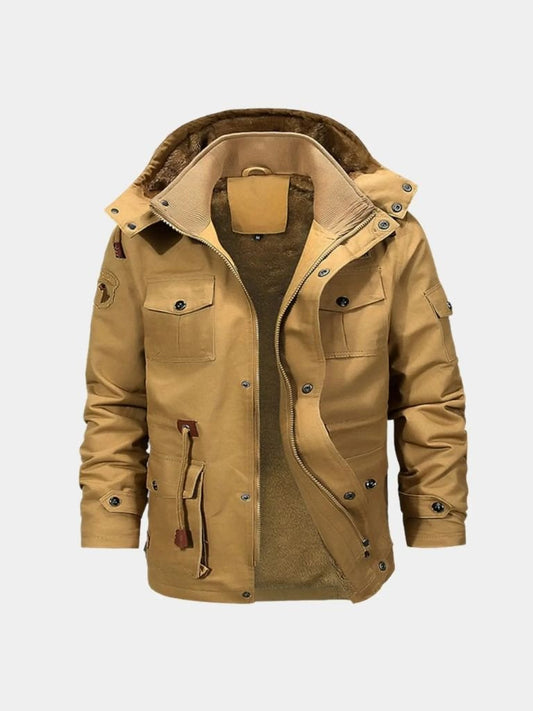 Hooded Fleece Bomber Jacket