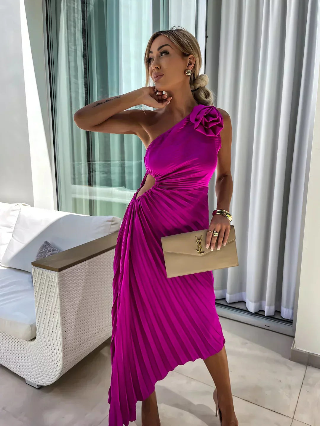 Lizbeth - Dress with Floral Sleeves