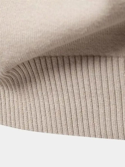 Half-Zip Cardigan Sweater in Solid Colour