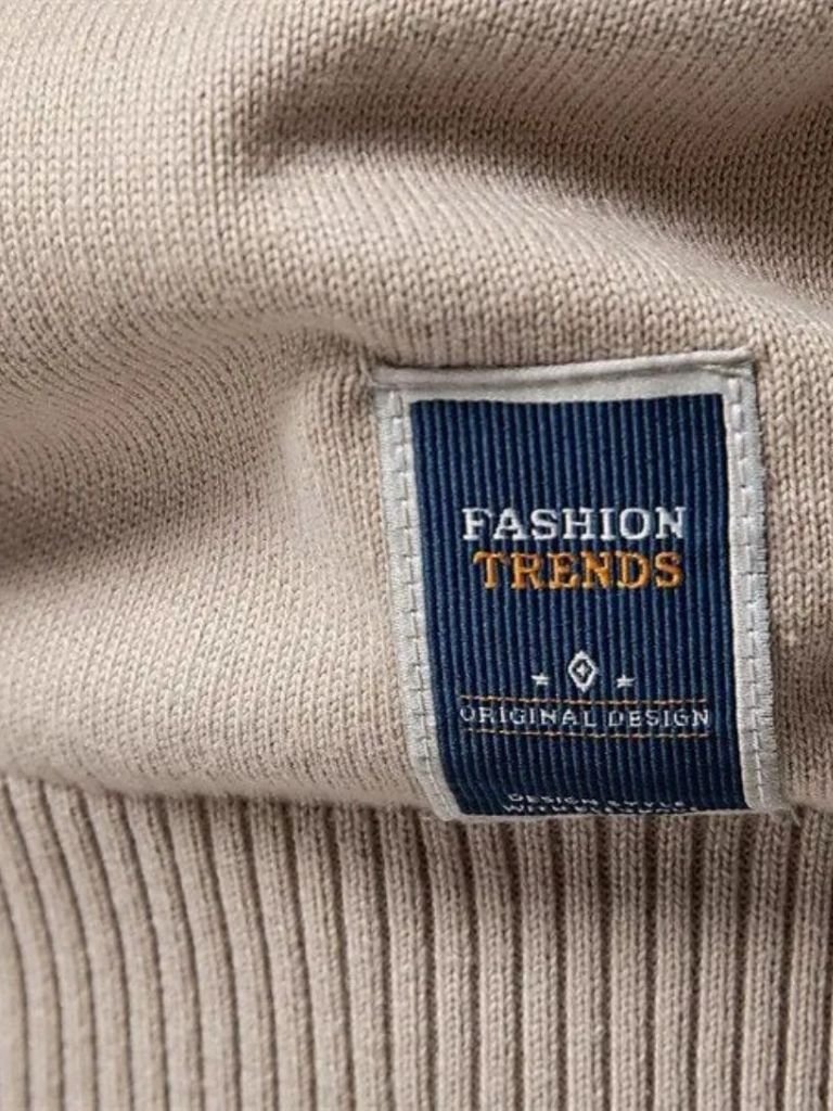 Half-Zip Cardigan Sweater in Solid Colour