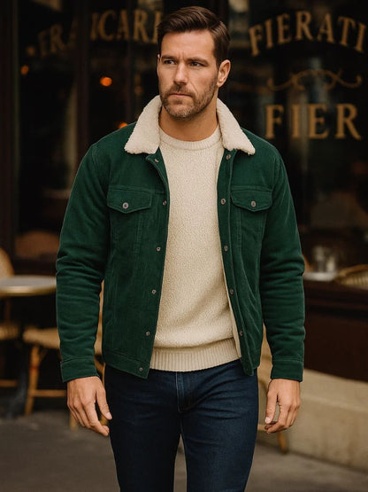 Sherpa Jacket in Velvet Fabric