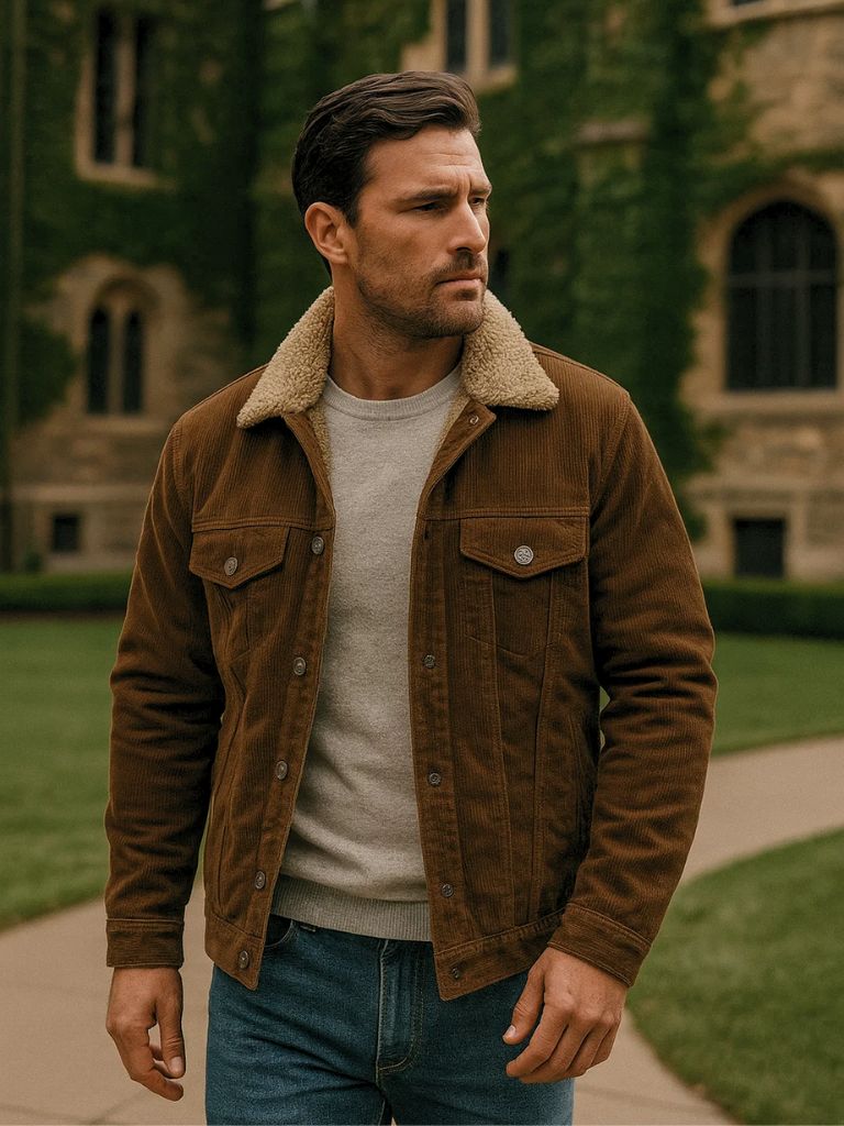 Sherpa Jacket in Velvet Fabric