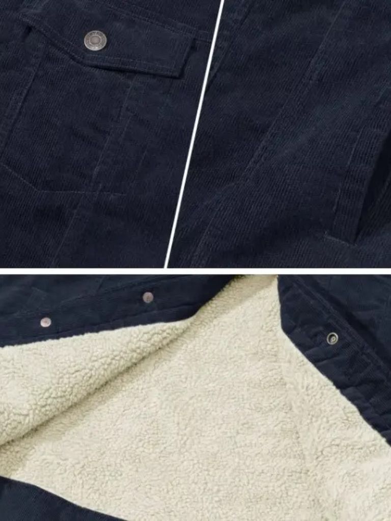Sherpa Jacket in Velvet Fabric