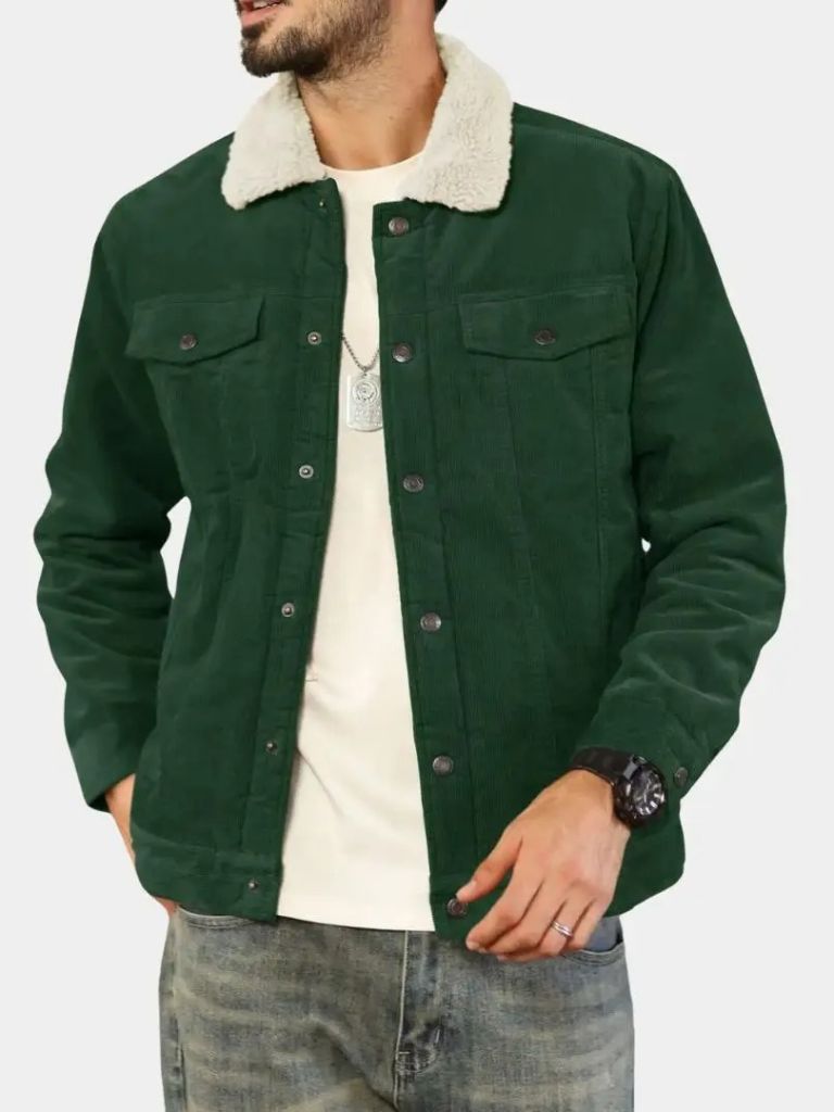 Sherpa Jacket in Velvet Fabric
