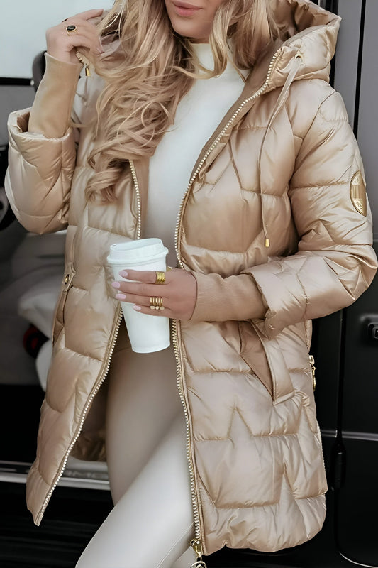 Élise™ | Elegant winter coat with hood and padding