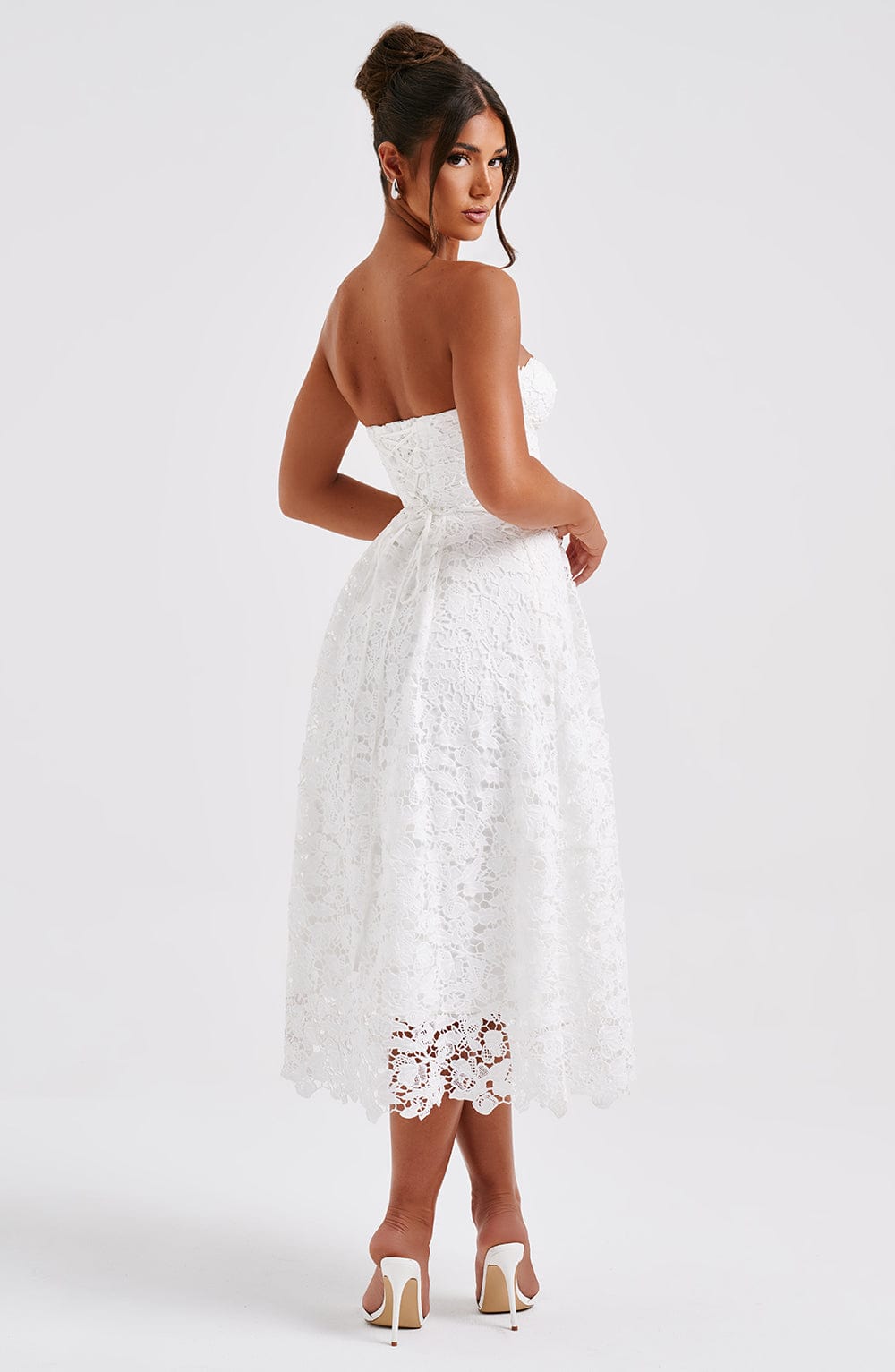 Ishani Midi Dress - Ecru