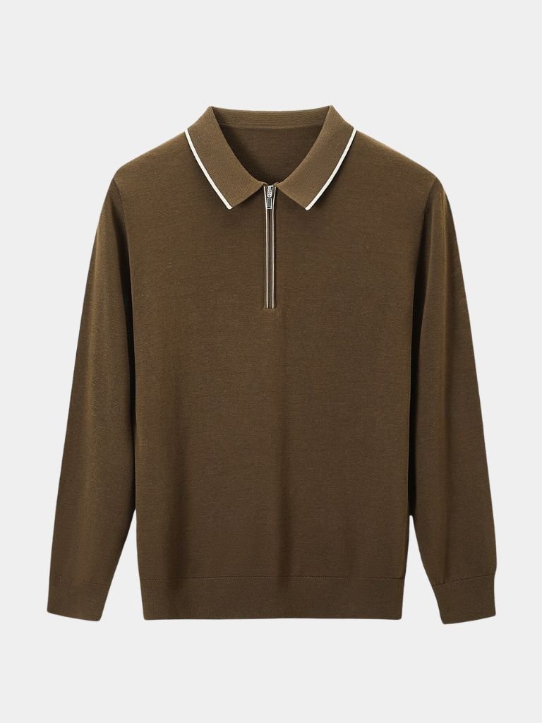 Polo Elite in Ivory with Long Sleeves