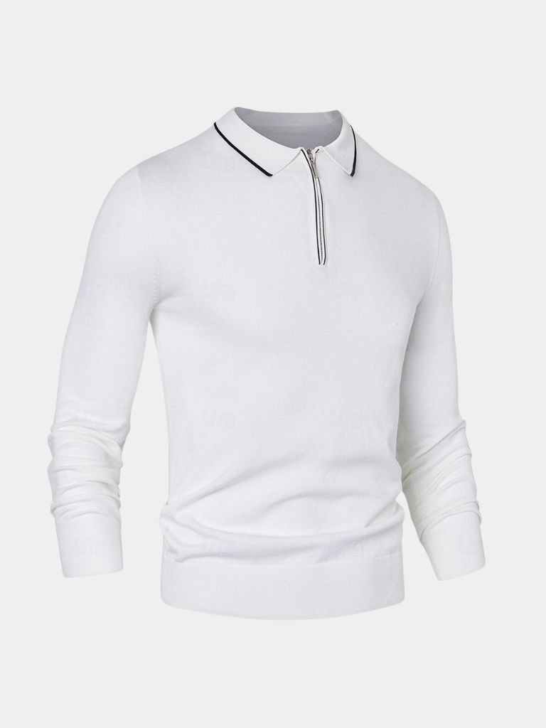 Polo Elite in Ivory with Long Sleeves