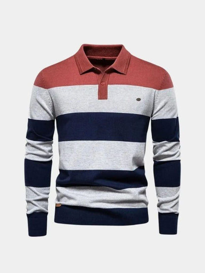 Sweater with Colourful Half-Zip