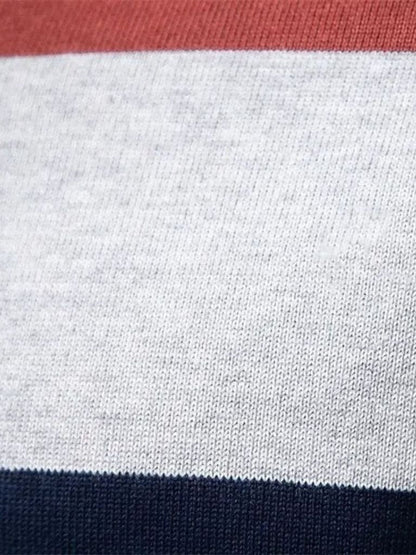 Sweater with Colourful Half-Zip