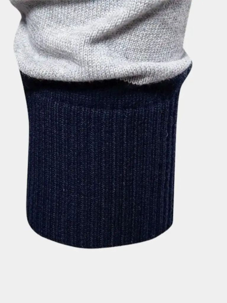 Sweater with Colourful Half-Zip