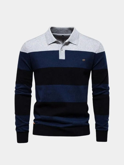 Sweater with Colourful Half-Zip