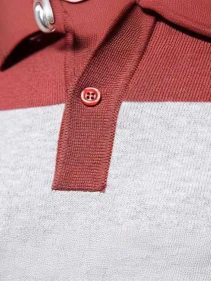 Sweater with Colourful Half-Zip