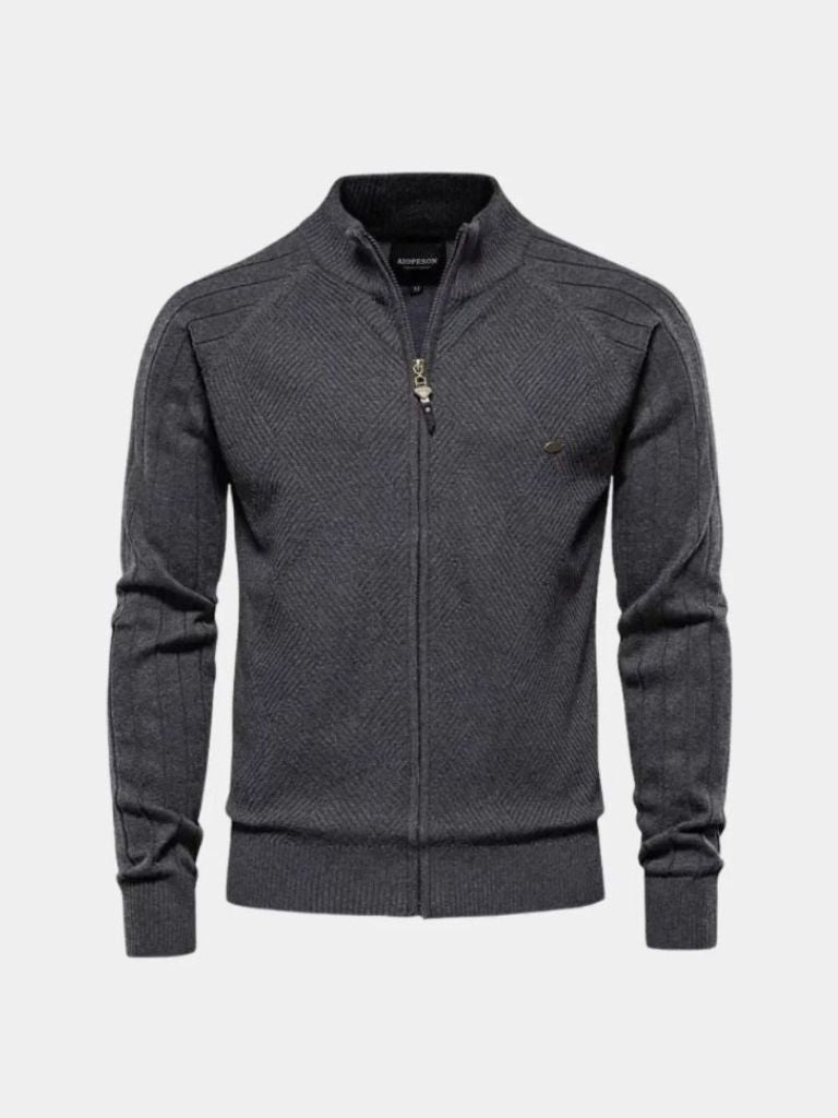 Knitted Cardigan with Zip