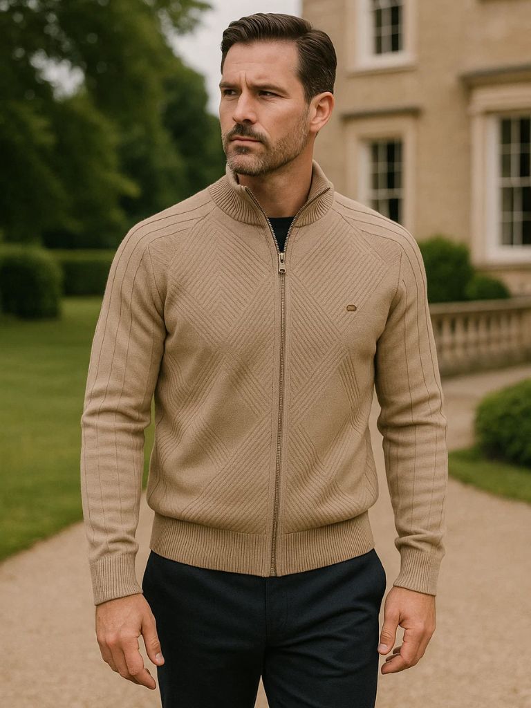 Knitted Cardigan with Zip