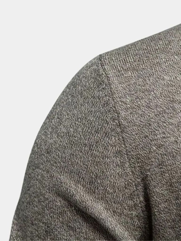 Cotton Long Standing Collar Sweater